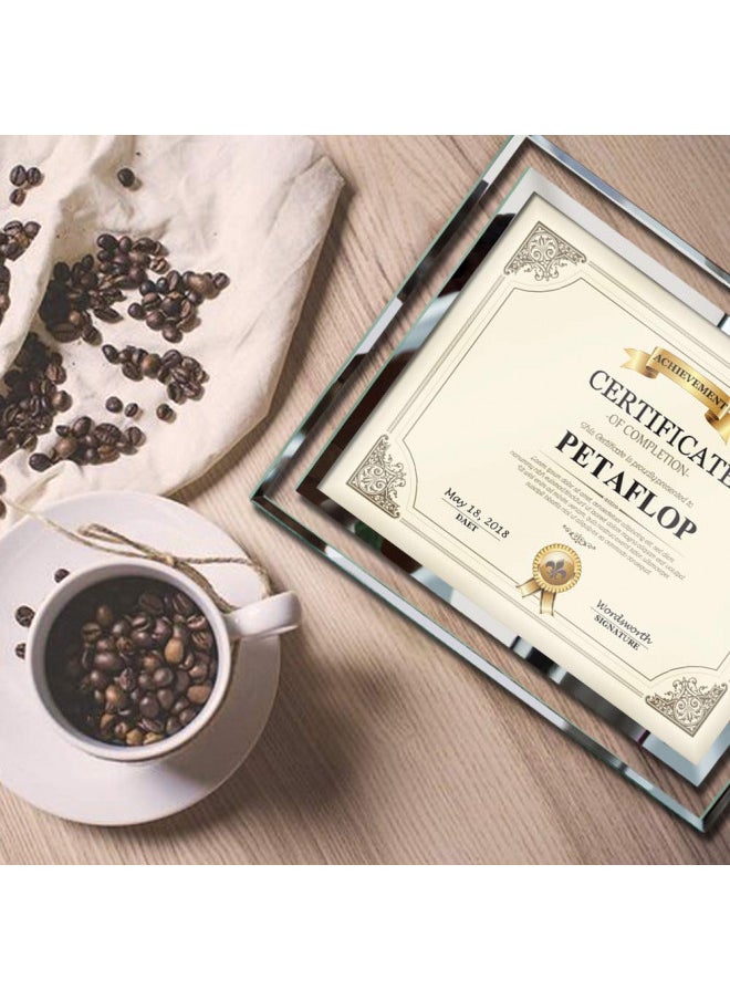PETAFLOP PETAFLOP 8.5x11 Picture Frames Glass 8.5 x 11 Frame Tabletop Display, 2 Pack clear  - Image 3