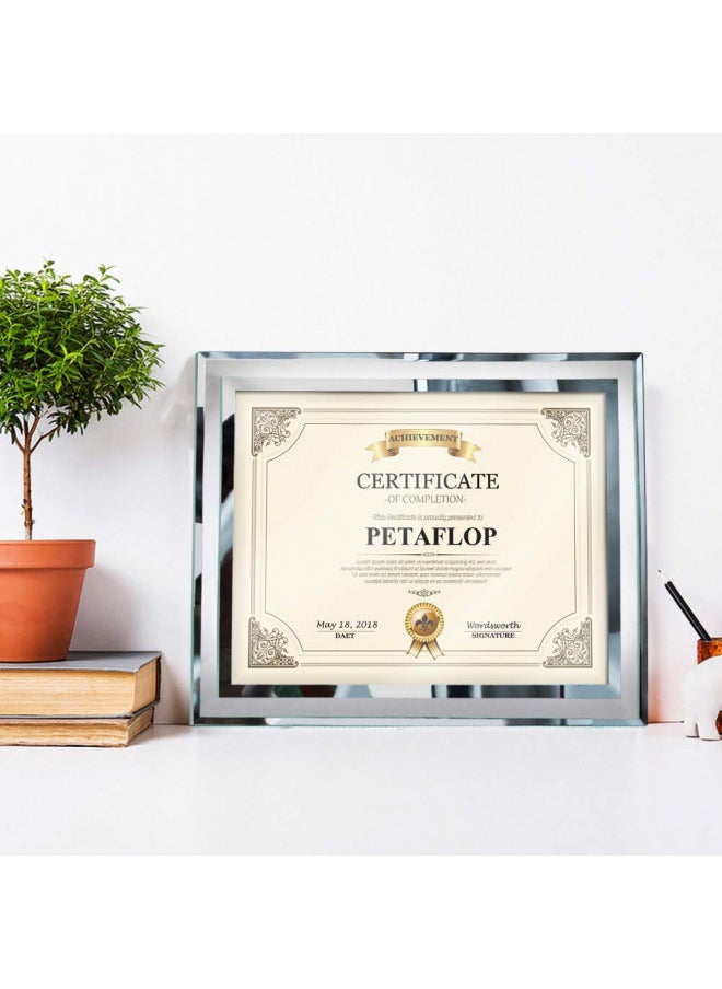 PETAFLOP PETAFLOP 8.5x11 Picture Frames Glass 8.5 x 11 Frame Tabletop Display, 2 Pack clear  - Image 5
