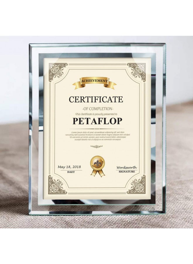 PETAFLOP PETAFLOP 8.5x11 Picture Frames Glass 8.5 x 11 Frame Tabletop Display, 2 Pack clear  - Image 4