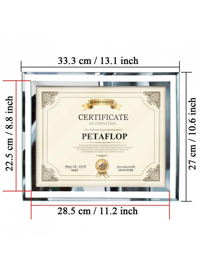 PETAFLOP PETAFLOP 8.5x11 Picture Frames Glass 8.5 x 11 Frame Tabletop Display, 2 Pack clear  - Image 2
