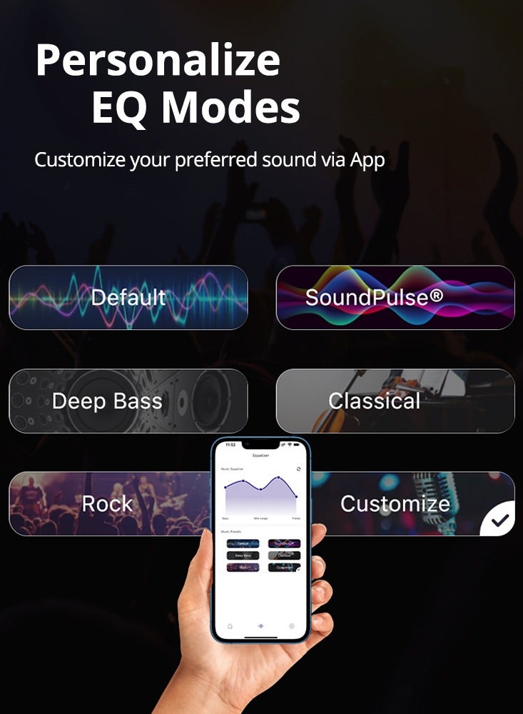 Tronsmart T7 Portable Bluetooth Speakers with 30W 360° Surround Sound, Bluetooth 5.3, Enhanced Bass, Wireless Stereo Pairing, Custom EQ, IPX7 Waterproof Speaker for Party, Home, Outdoor (Turquoise) - Image 4