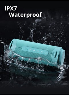 Tronsmart Tronsmart T7 Portable Bluetooth Speakers with 30W 360° Surround Sound, Bluetooth 5.3, Enhanced Bass, Wireless Stereo Pairing, Custom EQ, IPX7 Waterproof Speaker for Party, Home, Outdoor (Turquoise)  - Image 3