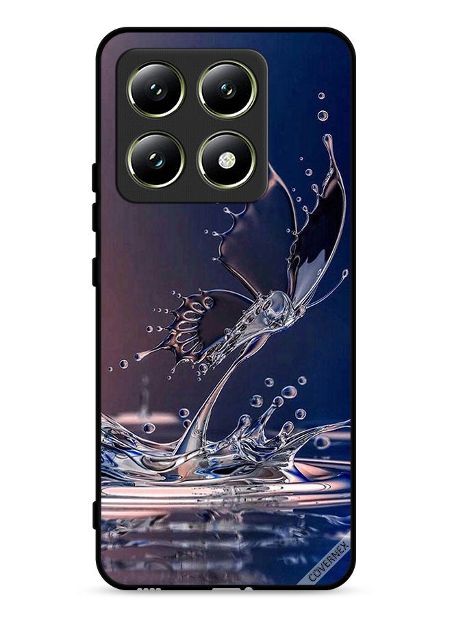 Covernex Xiaomi 14T 5G Protective Case Cover Water Drops Butterfly - Image 1