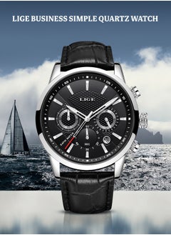 Mens Luxury Waterproof Black Leather Strap and Dial Fashion Quartz Watches Luminous Chronograph Sports Watch for Business Men - pzsku/Z265C056212964776D6D8Z/45/_/1729074781/fed15ec3-5997-4a78-bd81-9d5b0c1b8103