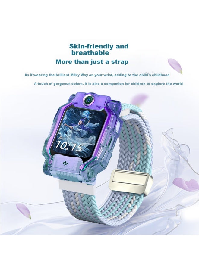 MSSM Nylon Magnetic Watch Strap For Mssm Little Genius Phone Watch Z10/z9/z8a Children's Student Watch Z7s/z6p/z6/d3/q2a/z6s Violet - Image 5