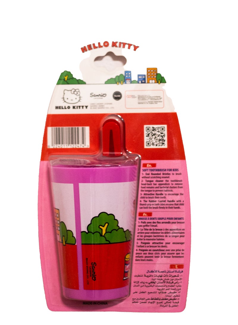 فاب لاب فرشاة أسنان FABLAB هيلو كيتي (أحمر) مع كوب - Image 2