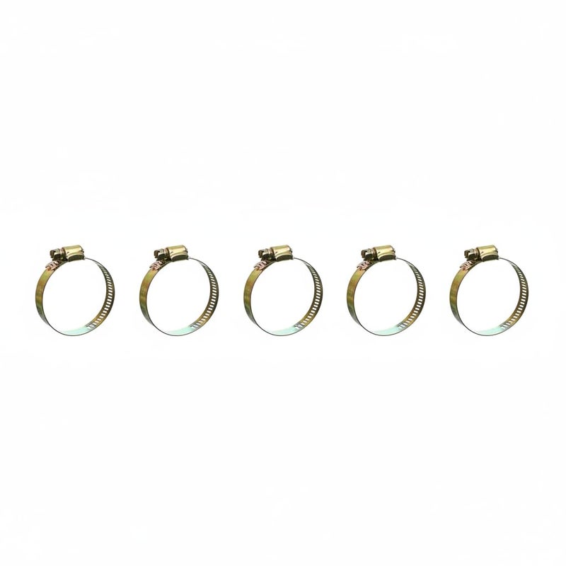 Universal Metal Hose Clamp Adjustable Worm Drive Pipe Clip Heavy Duty Gas Hose Clamp Rust Resistant Fastening Clamp for Air Water Fuel Hoses 5 Pecies (1 Inch) - Image 1