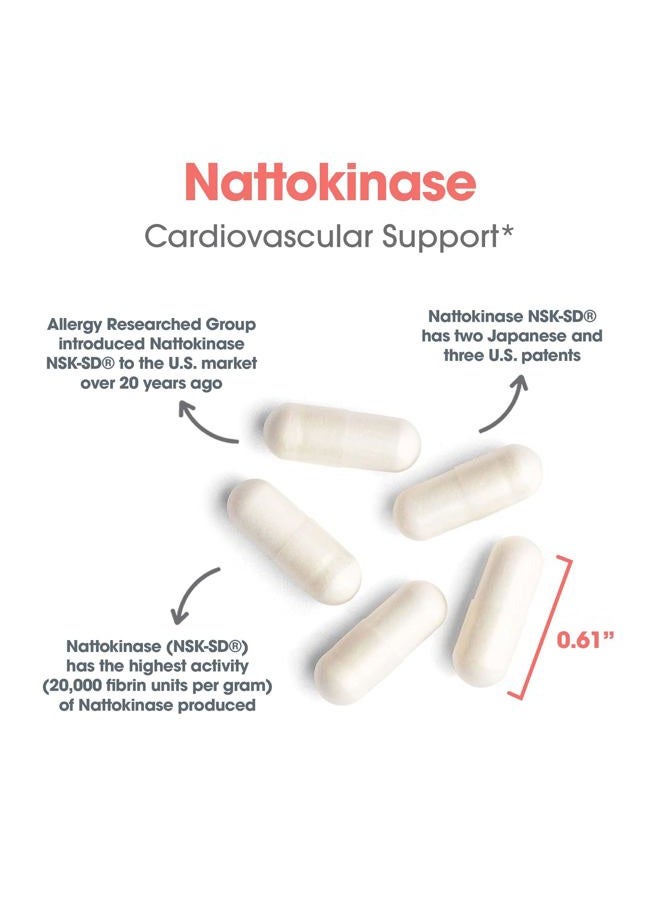 Allergy Research Group Nattokinase 50mg Supplement - NSK-SD 1000 FU, Cardiovascular Support, Circulatory Health, Vegetarian Capsules - 300 Count - Image 5