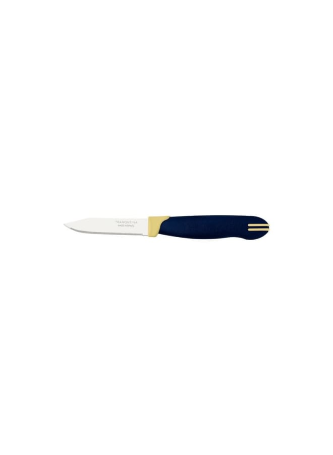 TRAMONTINA TRAMONTINA Polypropylene Multipurpose Knife 7.62 cm – Stainless Steel Blade with Ergonomic Blue Handle, Sharp Kitchen Utility Knife for Cutting, Chopping & Slicing, Durable & Comfortable Grip  - Image 2