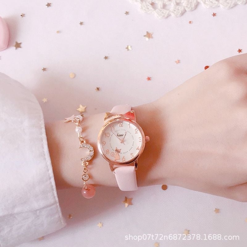 Children'S Watch Women'S Time Waterproof Drop-Resistant Cute Cartoon Luminous Girls Primary School Pointed Electronic Watch - Image 4