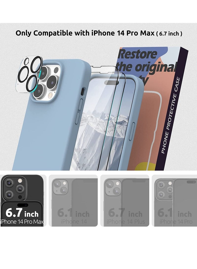 حافظة مغناطيسية مصممة لجهاز iPhone 14 Pro Max بحجم 6.7 بوصة (2022)، متوافقة مع MagSafe، حافظة هاتف من السيليكون السائل لجهاز iPhone 14 Pro Max - Image 2