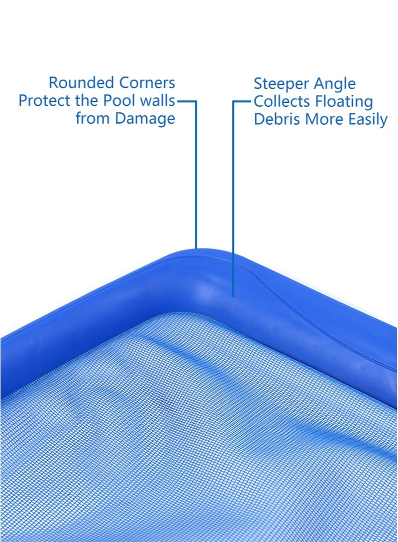 hengbo Hengbo Pool Skimmer Deep Net, Heavy Duty Deep Leaf Rake with Fine Mesh, for Pool, Pond and Fountain Cleaning, Blue - Image 5