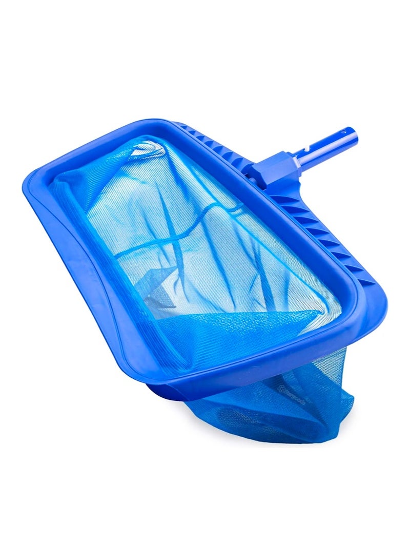 hengbo Hengbo Pool Skimmer Deep Net, Heavy Duty Deep Leaf Rake with Fine Mesh, for Pool, Pond and Fountain Cleaning, Blue - Image 1