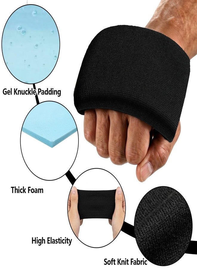Conderyang 2PCS Knuckle Guards for Boxing Gel Hand Guard Protection Boxing Knuckle Pads Gel Hand Wraps for Men Women Fitness Athletes Muay Thai Kickboxing MMA Combat Sports Training Sparring Supplies (Black) - Image 3