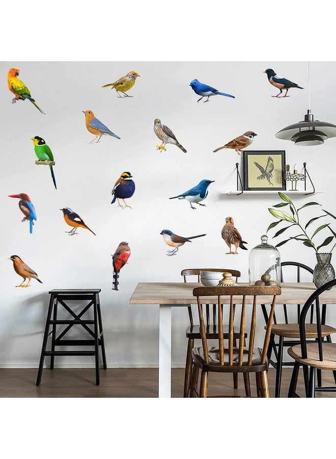 WOYINIS Lifelike 3D Birds Wall Stickers - Waterproof Vinyl Birds Wall Art Decals - Peel & Stick Removable for Kids Bedroom, Living Room, Windows, Office, Nursery, Home, Garden Decorations - Image 2