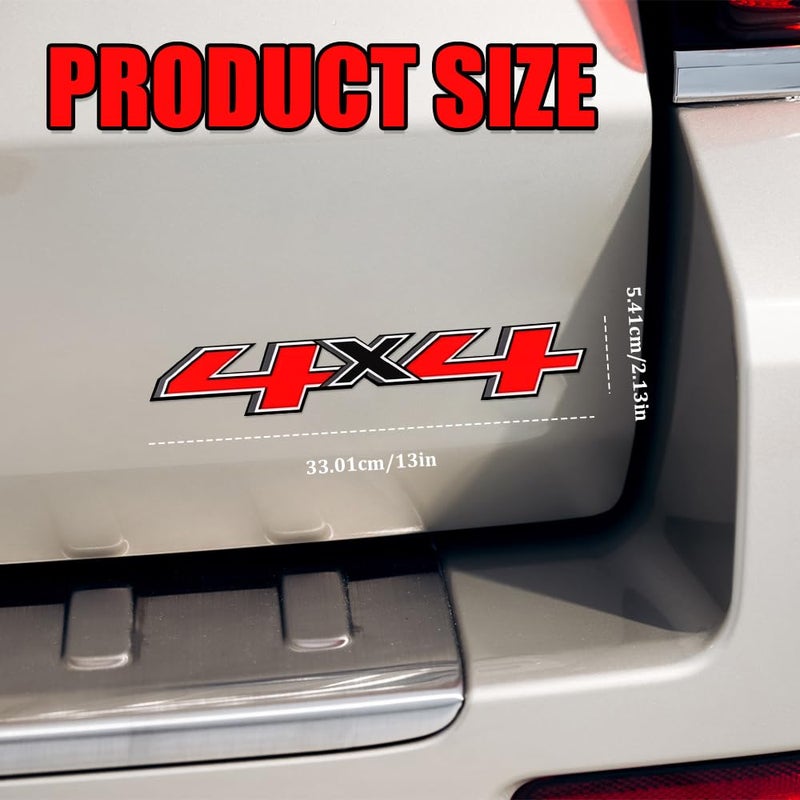 Lyxheth 2PCS 4x4 Decals for Trucks, Car Stickers, Premium Series 4x4 Bedside Off Road Replacement Decals, Auto Exterior Decoration Accessories for 2014-2018 Chevy Silverado Sierra Truck Pickup Bedside - Image 2
