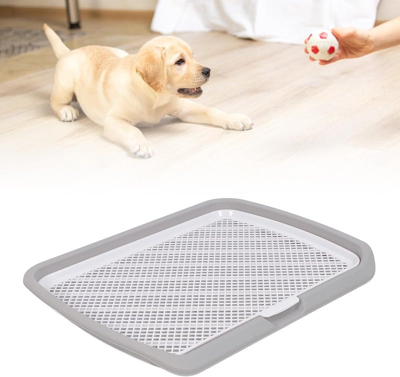 Puppy Potty Training Tray, Raised Grid Design Prevent Spill Potty Trainer Tray Stay Clean and Puppy Pee Pad Holder for Small Medium Large Breed Dog (a) - Image 4