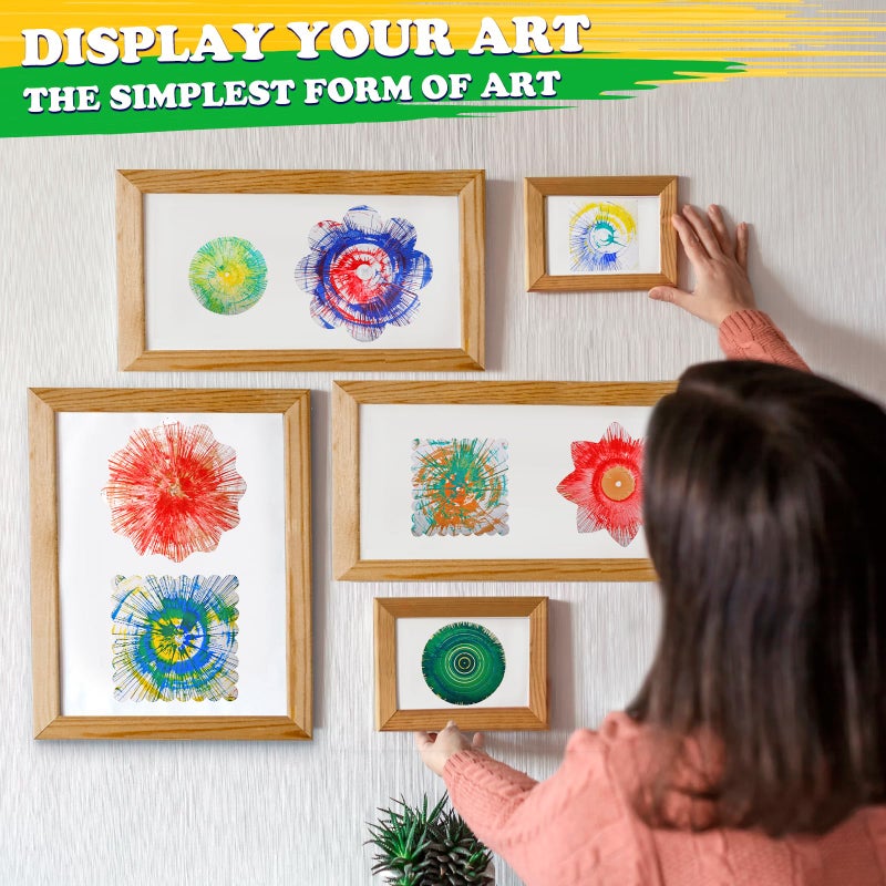 TingingYuli Spin Art Machine for Kids - Paint Spinner Art Craft Kit with 36 Artboards & 7 Colors - Arts and Crafts Painting Set for Boys Girls Ages 4-12, Birthday Easter Gifts for 6 7 8 9 10 Year Oldï¼ˆGreenï¼‰ - Image 4