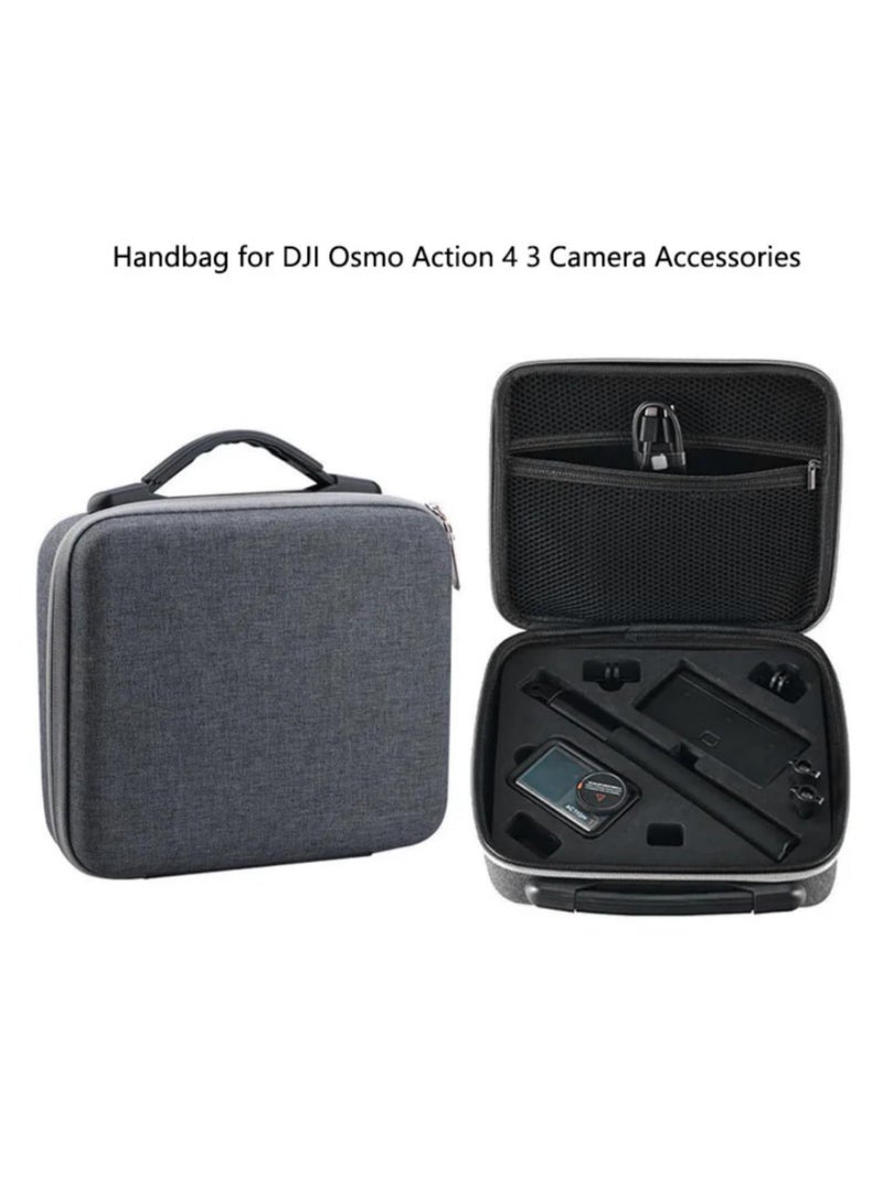 1 قطعة حقيبة حمل لـ DJI Osmo Action 4 و3 إكسسوارات الكاميرا، حقيبة سفر محمولة مقاومة للماء واقية، صندوق تخزين، حقيبة حمل، حقيبة يد - Image 4