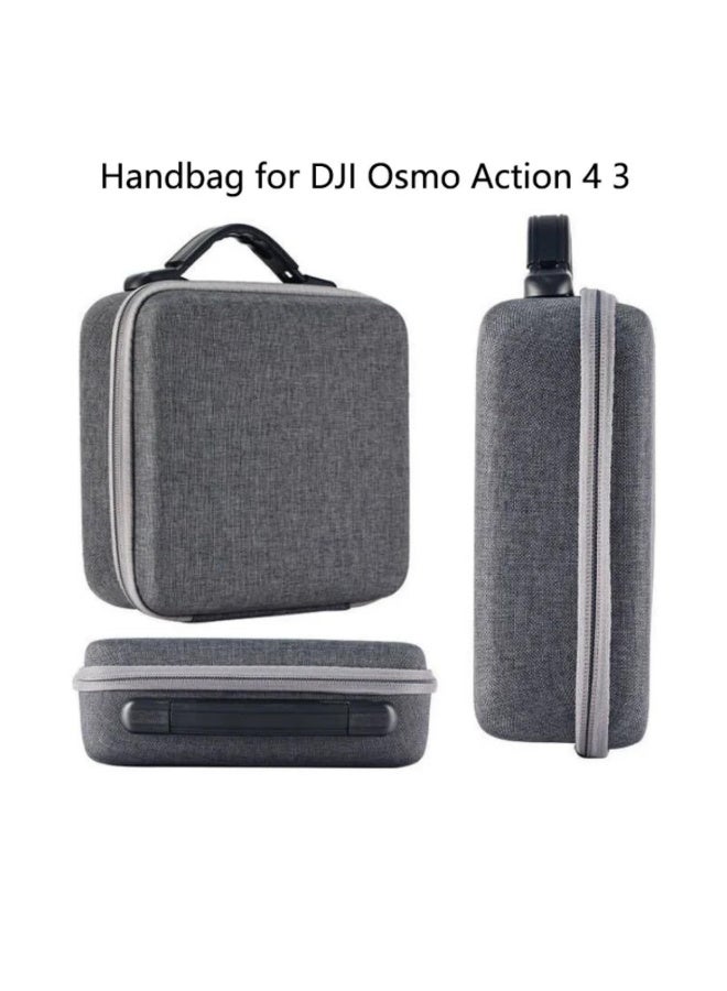 1 قطعة حقيبة حمل لـ DJI Osmo Action 4 و3 إكسسوارات الكاميرا، حقيبة سفر محمولة مقاومة للماء واقية، صندوق تخزين، حقيبة حمل، حقيبة يد - Image 5