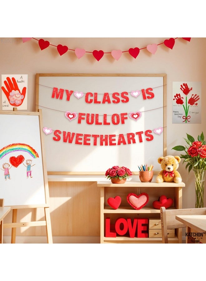 KatchOn, My Class is Full of Sweethearts Banner- Pre Strung, 3 String, 10 Feet | Glitter Valentines Day Banner | Valentines Day Garland,Valentines Day Decorations for Classroom | Valentines Day Decor - Image 4