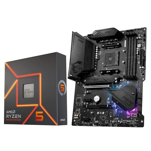 MICRO CENTER AMD Ryzen 5 7600X CPU Processor with ASUS TUF Gaming B850-E WiFi ATX Motherboard (DDR5, PCIe 5.0, Wi-Fi 6E, USB 20Gbps Type-C) - Image 1