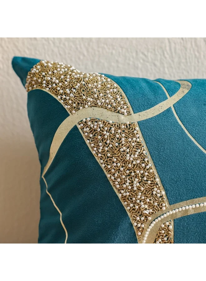 دانوب هوم Majestic Velvet Cushion Cover 30x50cm Knitted Soft Sofa Pillow Cover