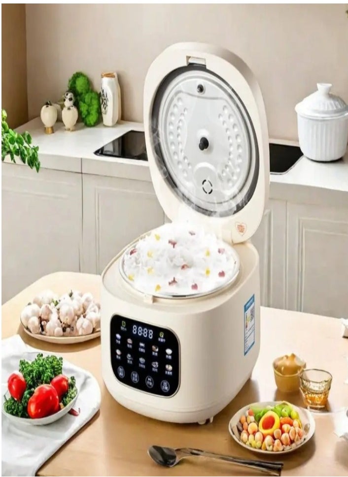 XVersion - Multi Rice Cooker 3L - Digital LED Touch Control, Non-Stick Inner Pot, Timer Function, Steaming Basket & Measuring Cup, 680W, Square Design - Image 1