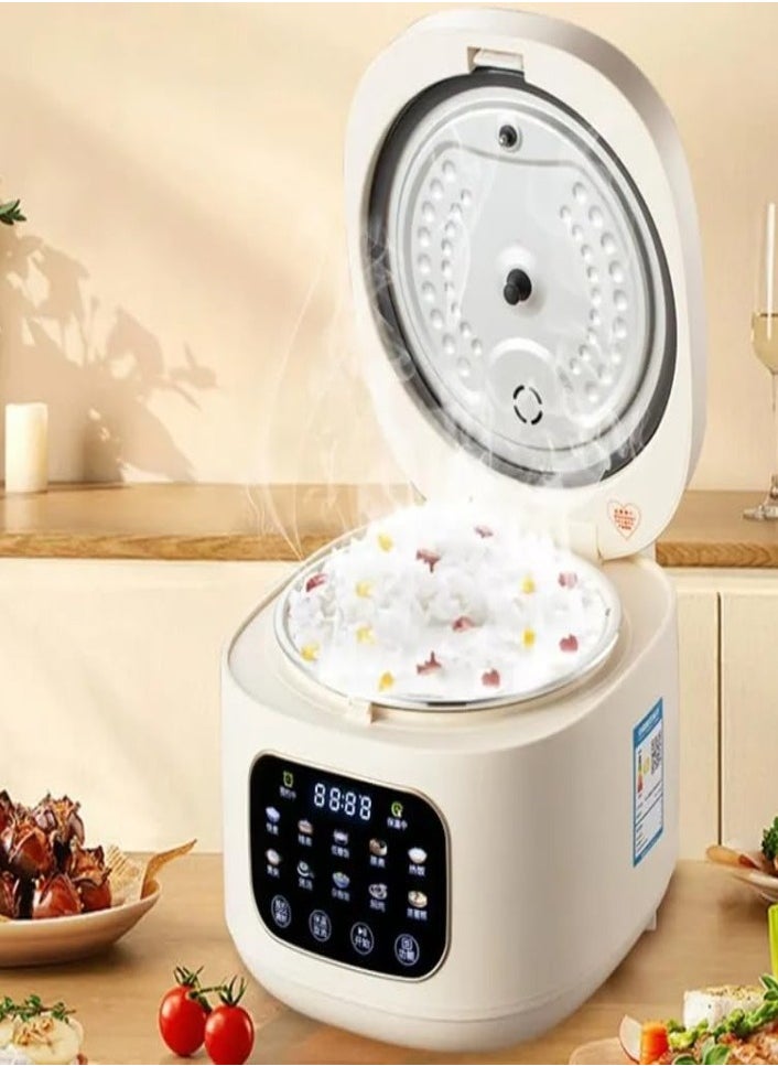 XVersion - Multi Rice Cooker 3L - Digital LED Touch Control, Non-Stick Inner Pot, Timer Function, Steaming Basket & Measuring Cup, 680W, Square Design - Image 1