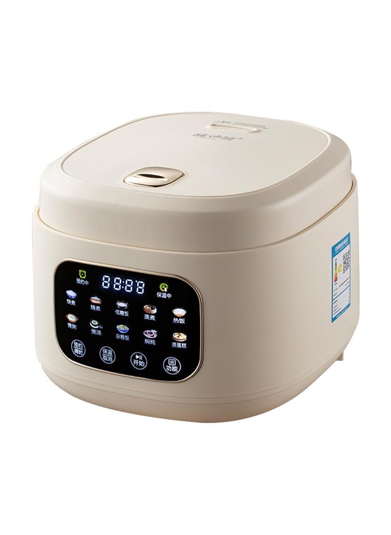 XVersion Multi Rice Cooker 3L - Digital LED Touch Control, Non-Stick Inner Pot, Timer Function, Steaming Basket & Measuring Cup, 680W, Square Design  - Image 1