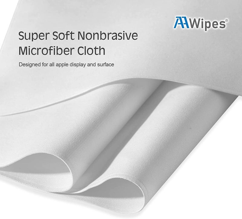 AAwipes Polishing Cloths (6.3" X 6.3" Grey Superfine) Compatible with Apple iPhone, iPad, MacBook, iWatch, Soft & Nonabrasive Premium Microfiber Cleaning Cloths (10 Packs Grey) - Image 2