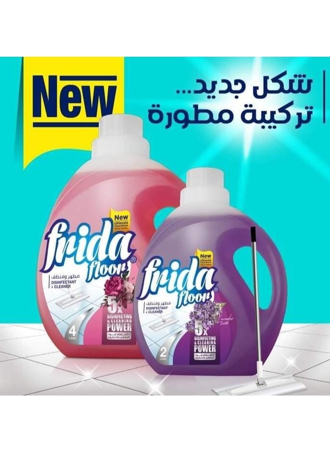 فريدا فريدا منظف ​​ومطهر الارضيات برائحة الزهور 2 لتر  - Image 4