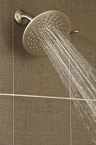 Moen Velocity Brushed Nickel Two-Function Rainshower 8-Inch Shower Head with Immersion Technology for a High-Pressure Rinse, S6320BN - Image 4