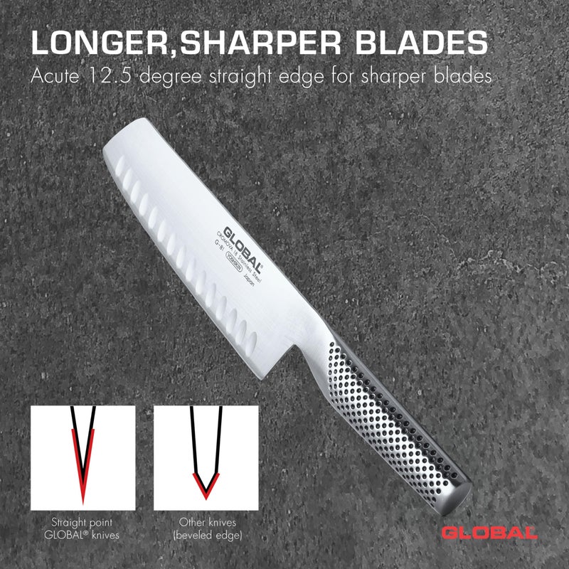 Global G-81-7" Hollow Ground Vegetable Knife - Image 4