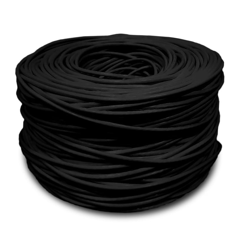 SolidLink CAT5e Ethernet Cable – 24AWG Solid UTP Unshielded CAT 5E, High-Speed Network, RJ45 CCA, Easy Pull Box (1000 FT, Black) - Image 4