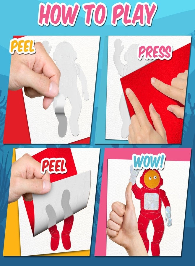 Playbees Foil Fun Outer Space - Preschool Arts and Crafts Kit for Kids- No Mess Art for Boys & Girls Ages 4, 5, 6, 7, 8, 9 Years Old - DIY Creative Activity - Art & Craft Activity - Art Supplier Toys - Image 4