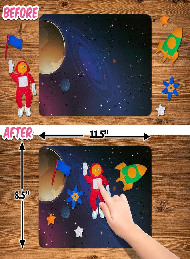 Playbees Foil Fun Outer Space - Preschool Arts and Crafts Kit for Kids- No Mess Art for Boys & Girls Ages 4, 5, 6, 7, 8, 9 Years Old - DIY Creative Activity - Art & Craft Activity - Art Supplier Toys - Image 3
