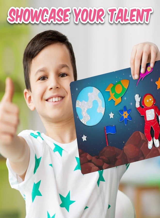 Playbees Foil Fun Outer Space - Preschool Arts and Crafts Kit for Kids- No Mess Art for Boys & Girls Ages 4, 5, 6, 7, 8, 9 Years Old - DIY Creative Activity - Art & Craft Activity - Art Supplier Toys - Image 5