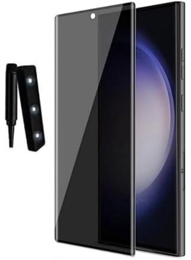 واقي شاشه للخصوصية متوافق مع فيفو V40 5G عبوة من قطعه HD بدرجة صلابة 9H مضادة للخدش والبصمات والتجسس بتغطية كاملة الزجاج المقوى - Image 2