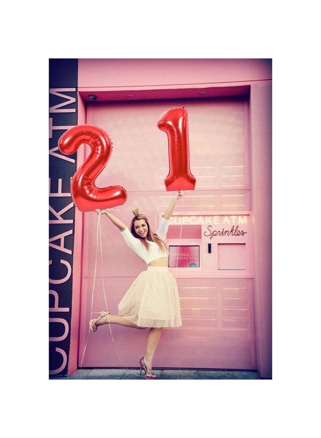 TONIFUL 40 Inch Red Large Numbers Balloons 09 Number 1 Digit 1 Helium Balloons Foil Mylar Big Number Balloons For Birthday Party Anniversary Supplies Decorations - Image 3