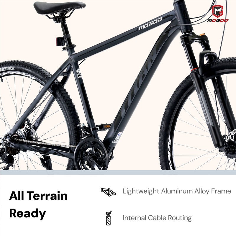 MOGOO Titan Mountain Bike - 26 Inch - Smoke - Image 3