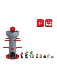 Epoch Games Super Mario Blow Up! Shaky Tower Balancing Game, Tabletop Skill and Action Game with Collectible Super Mario Action Figures  - Image 3