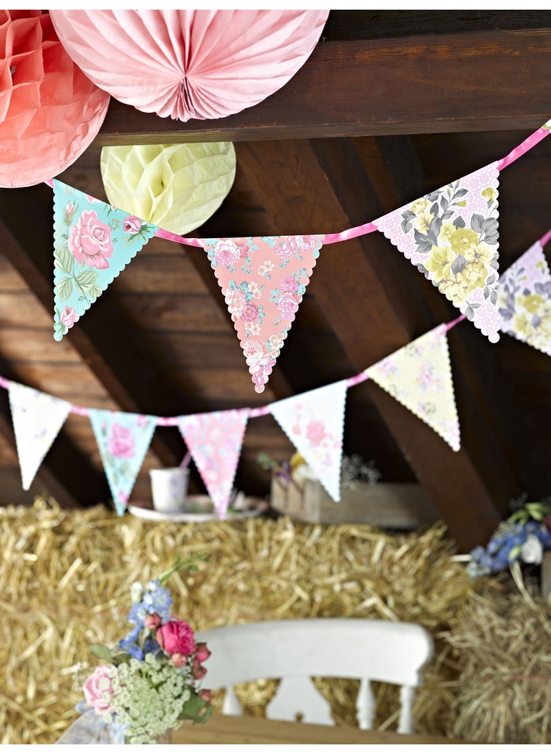 Talking Tables Talking Tables | 13ft | Vintage Floral Paper Bunting Garland  Truly Scrumptious  Mother's Day Decorations For Birthday  Garden Party  Afternoon Tea  Baby Shower  Daughter's Bedroom D?cor  - Image 4