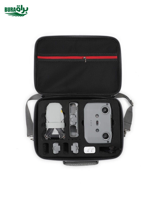 BURAQ For DJI Mini 2 SE Grey Shockproof Carrying Hard Case Shoulder Bag, Size: 29 x 19.5 x 12.5cm (Black)  - Image 2