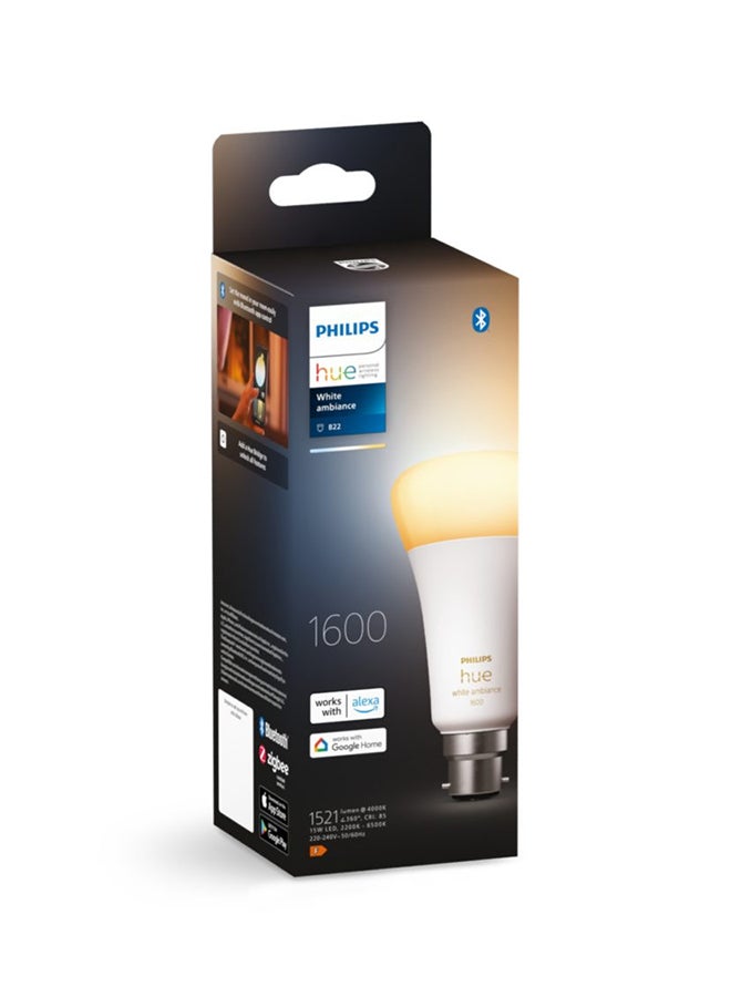 Philips Hue NEW White Ambiance Smart Light Bulb 100W - 1600 Lumen [E27 Edison Screw] With Bluetooth. Works with Alexa, Google Assistant and Apple Homekit Multi White - Image 4