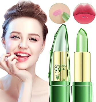 Long Lasting Crystal Jelly Aloe Vera Lipsticks Temperature Color Changing Lip Balm Moisturizing lip scrub Glossy Finish Custom Shade Innovative Natural Beauty Makeup for Women flawless look 1 - Image 1