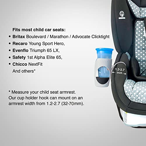 Trustic - Child Cup Holder for Convertible Car Seats - Compatible with Britax ClickTight Marathon, Boulevard, Advocate Car Seats - Image 5