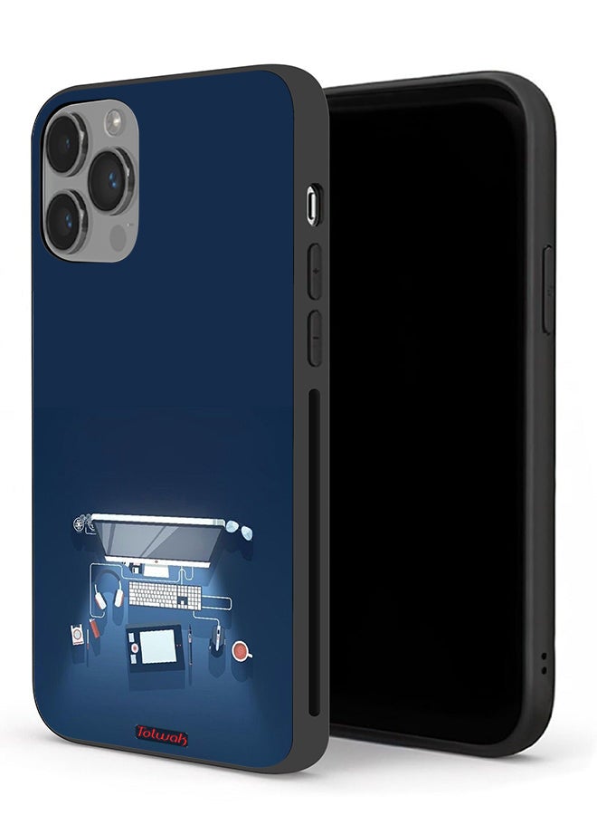 Tolwak Apple iPhone 14 Pro Protective Case Computer Desk Art - Image 1