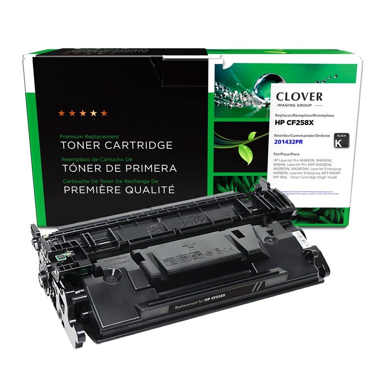 Clover Remanufactured High Yield Toner Cartridge Reused OEM Chip Replacement for HP 58X CF258X Black - Image 2