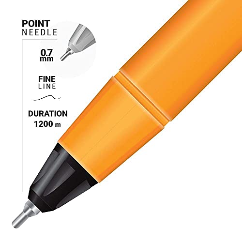 AZOR Pin Point Fine Point Writing Pens 0.7mm – Ballpoint Pens Assorted (10 Pack: 5 Black, 3 Blue, 2 Red) - Image 5